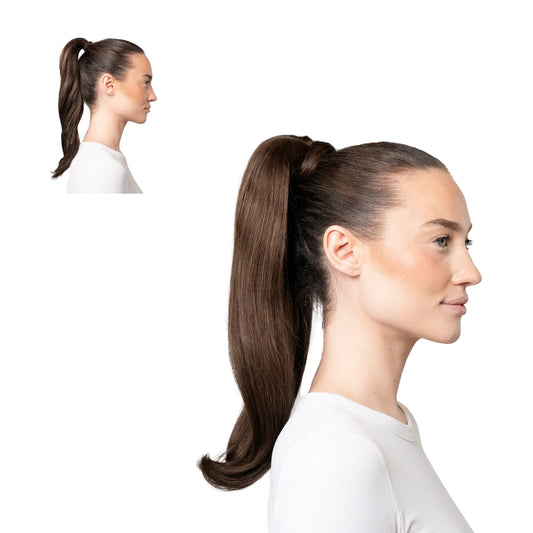 18" Clip-In Ponytail (Milk Chocolate #4)