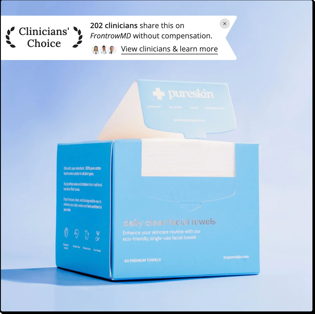 Pureskin Daily Clean Facial Towels